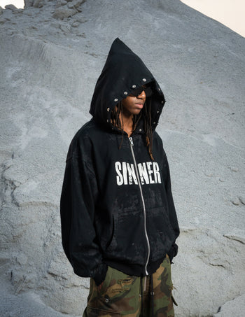 SINNER ZIP-UP HOODIE